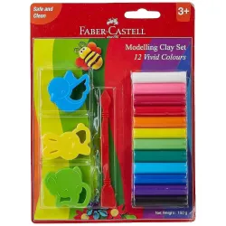 Faber-Castell 12 Modelling Clay 150 mg blister with toys