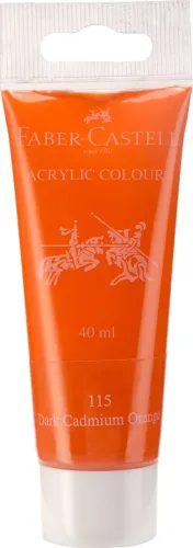 Image of FABER-CASTELL Acrylic 40ml Tube - Dark Cadmium Orange 115 (Set of 1, Transparent)