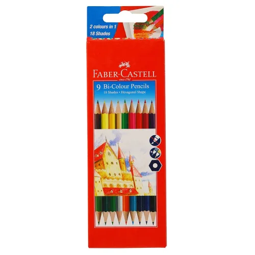 Image of Faber-Castell Bi-Color Pencil Set - Pack of 8
