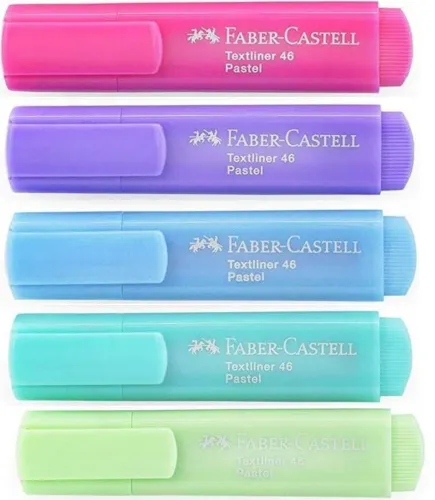 Image of FABER-CASTELL Pastel Highlighter Set  (Set of 5, Multicolor)