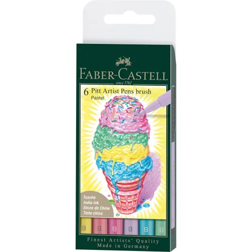 Image of Faber-Castell Pitt Artist B Pen Set - Pack Of 6