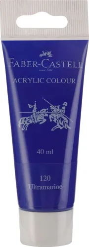 Image of FABER-CASTELL Acrylic 40ml Tube - Ultramarine 120 (Set of 1, Transparent)