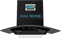 Faber HOOD IRIS BLDC FL HC BK IN 90 Auto Clean Wall Mounted BLACK 1500 CMH Chimney