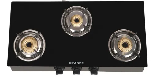Image of FABER SAVOY 3BB SS Glass Manual Gas Stove (3 Burners)