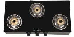 FABER SAVOY 3BB SS Glass Manual Gas Stove (3 Burners)