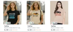  Fabflee Women Printed T-shirt Upto 70% Discounts 