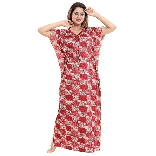 Image of Fabme Women's Printed Kaftan Nighty