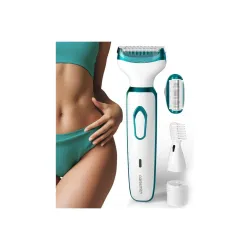 Caresmith Bloom 4 in 1 Face & Body Hair Trimmer for Women | 3 Heads- Body Trimmer & Shaver, Face Trimmer & Eyebrow Trimm