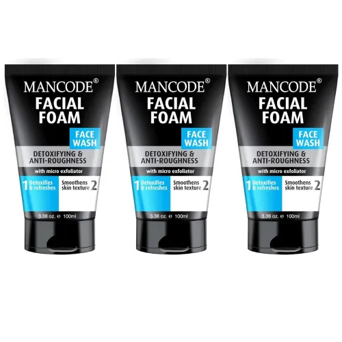 Image of Mancode Detoxifying Face Wash for Men - Clear Skin, Oil Control, Acne Defense, Dark Spot Reduction, Pollution Protection