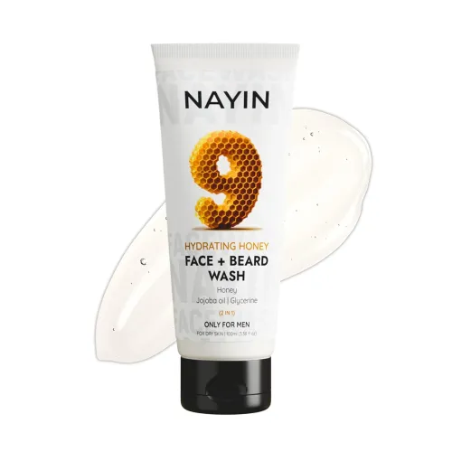 Image of Face Wash Man - Honey & Glycerin Skin Brightening Face Wash for Dry Skin, 2 in 1 Face + Beard Wash with Jojoba Oil, Coco