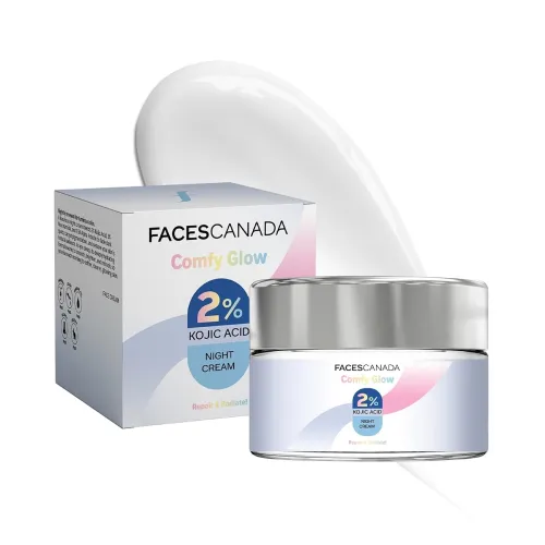 Image of FACES CANADA 2% Kojic Acid Comfy Glow Night Cream with Niacinamide & Alpha Arbutin for Skin Brightening