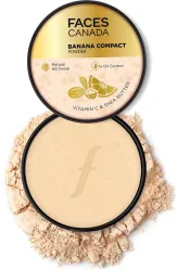 FACES CANADA Banana Powder | 8HR Oil Control | Matte HD Finish | Blurs & Conceals Compact (Translucent, 9 g)