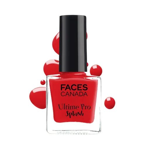 Image of Faces Glossy Splash Nail Enamel, Hot Paprika 63, 8 ml