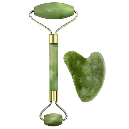 Image of Facial Massager Jade Roller & Gua Sha Tool 