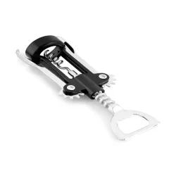 Fackelmann Black Zinc Alloy Corkscrew Bottle Opener
