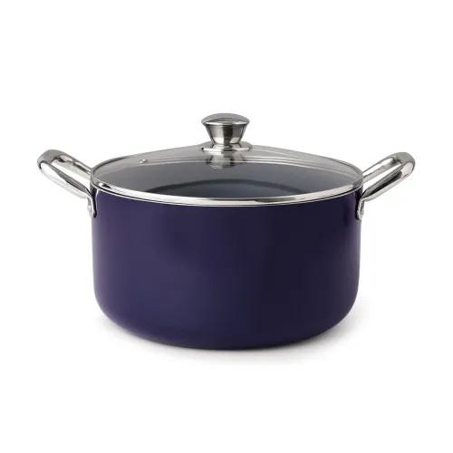Image of Fackelmann Ceramic Nonstick Biryani Pot, Handi, Casserole W Glass Lid 24Cm | German Technology | Non-Toxic | Pfoa, Bpa &