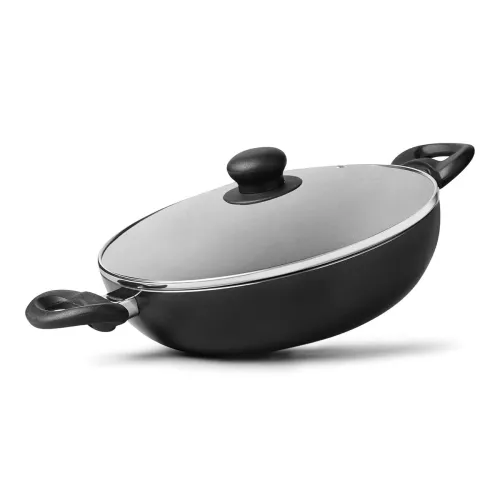 Image of FACKELMANN Quartz Nonstick Kadai with Lid (26cm)