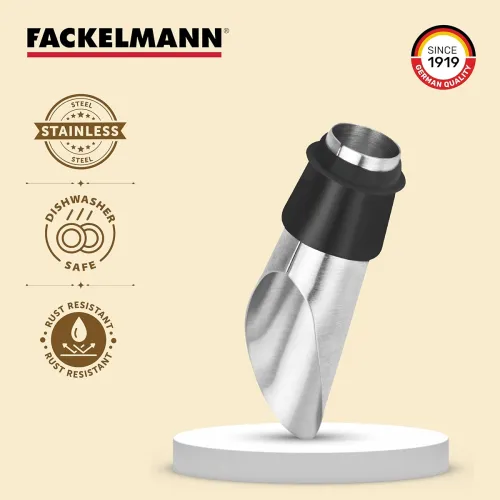 Image of Fackelmann Wine Server 8cm, Black