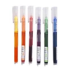 Faded 6pcs 0.5mm Needle Tip Liquid Ink Rollerball Pens