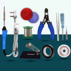 FADMAN Electronic Blue 10in1 Mobile Soldering Iron Kit Set 25 W Simple