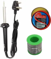 FADMAN IRON (BLACK) | SOLDERING PASTE FLUX | SOLDER WIRE | 60 W Simple (Flat Tip)