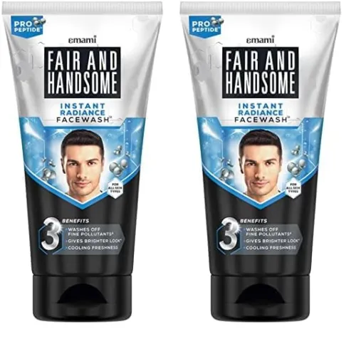 Image of Fair and Handsome Instant Radiance Face Wash | Pro-Peptide | Instant Radiance| Washes of Fine Pollutants | Cooling Fresh