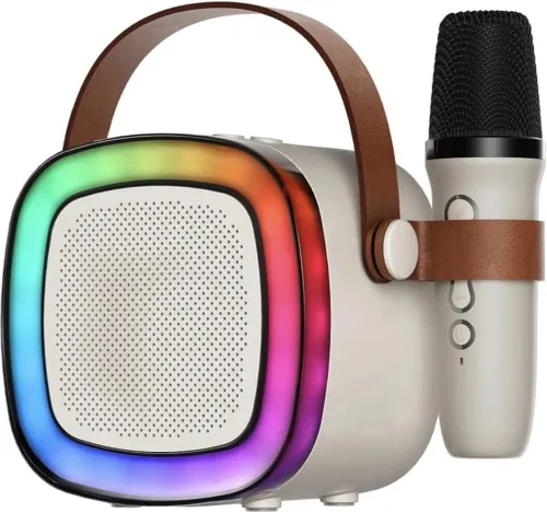 Image of fanishfashion Rechargeable Karaoke Microphone with Bluetooth Speaker & LED