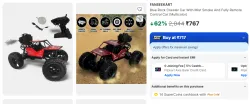 FANSEEKART Blue Rock Crawler Car