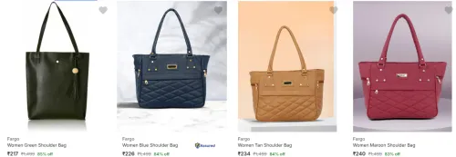 Image of Fargo Handbags starting @ ₹217