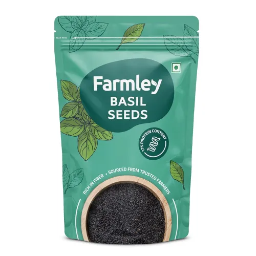 Image of Farmley Basil Seeds 300 g I Seeds for Eating | Seeds for Weight Management | Rich in Omega-3 fatty acids, amino acids & 