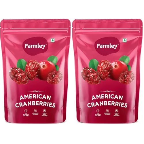 Image of Farmley Dried Cranberry I 200 Gram, Pack Of 2 I Dried Fruit, Berries, High Nutrient And Antioxidant No Added Preservativ