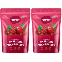 Farmley Dried Cranberry I 200 Gram, Pack Of 2 I Dried Fruit, Berries, High Nutrient And Antioxidant No Added Preservativ