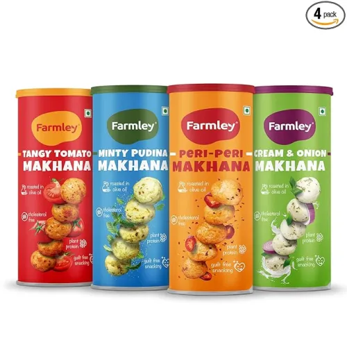 Image of Farmley Flavoured Roasted Makhana 77g×4 (308g)