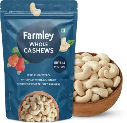 Farmley Whole Raw Kaju Cashews (2 x 0.5 kg)