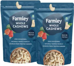 Farmley Whole Raw Kaju Cashews (2 x 0.5 kg)