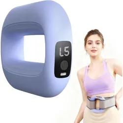 Fascia Massager Ring with Digital Display & Adjustable Strap, Handheld Body Massage Device with Multiple Vibration Levels, Portable Muscle Massager for Legs, Waist, Arms, Back & Daily Relaxa...