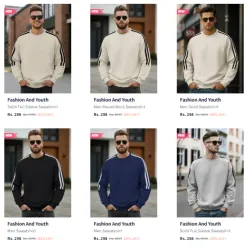 Fashion And Youth Mens Sweatshirt at Minimum 80% Discount