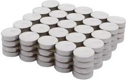 Fashion Bizz Unscented Tealight Candles (Silver, Pack of 50)