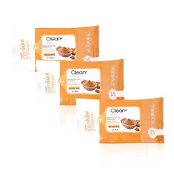 Fashion Colour Platinum Clean It Zero Hand and Face Cleaning Wipes, 25 Wipes, Wet Wipes for Face, Hydrating, Refreshing, Soothing (25N, Multani Mitti) Pack of 3