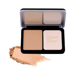 Fashion Colour Platinum Perfect Match Face Powder With Mirror + Powder Puff 