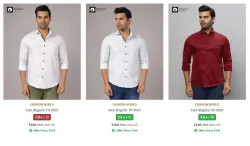 FASHION WORLD Men Regular Fit Shirt Starting at ₹160