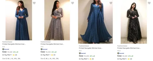 Image of Fashion2wear Women's Gowns at minimum 80% Discount