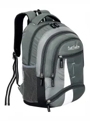 Fast Fashion Medium 30 L Laptop Backpack Medium school college travel office bag (Grey, White)