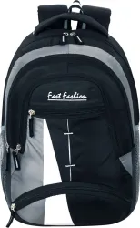 Fast Fashion Medium 28 L Laptop Backpack Laptop Backpack Bagpack school college, travel, office bag (Black, White)