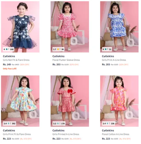 Image of Girls Dresses @ Minimum 80% Discount | Starting ₹149