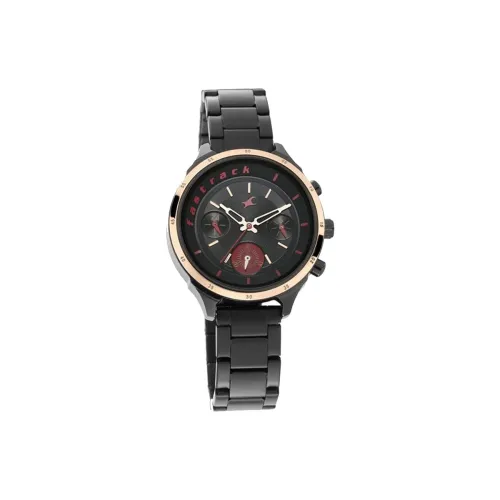 Image of Fastrack All Nighters Quartz Analog Black Dial Stainless Steel Strap Watch