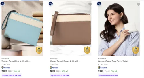 Image of Fastrack Clutches & Wallets at minimum 67% Discount