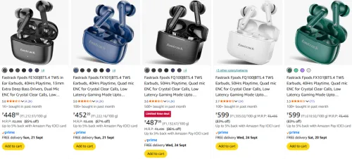 Image of Fastrack Fpods earbuds starting @ ₹448