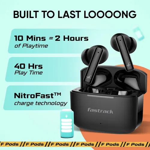 Image of Fastrack Fpods FQ100|BT5.4 TWS Earbuds, 50Hrs Playtime