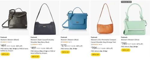 Image of Fastrack Handbags at minimum 65% Off 